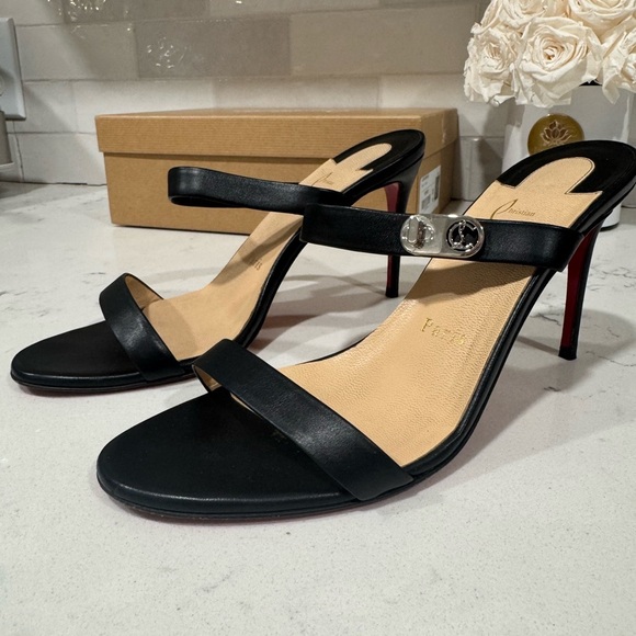 Christian Louboutin Black Lock Me 85 - Picture 2 of 9